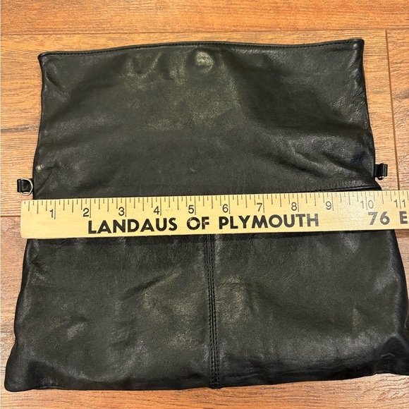 Chic Black Leather Clutch - Picture 6 of 10